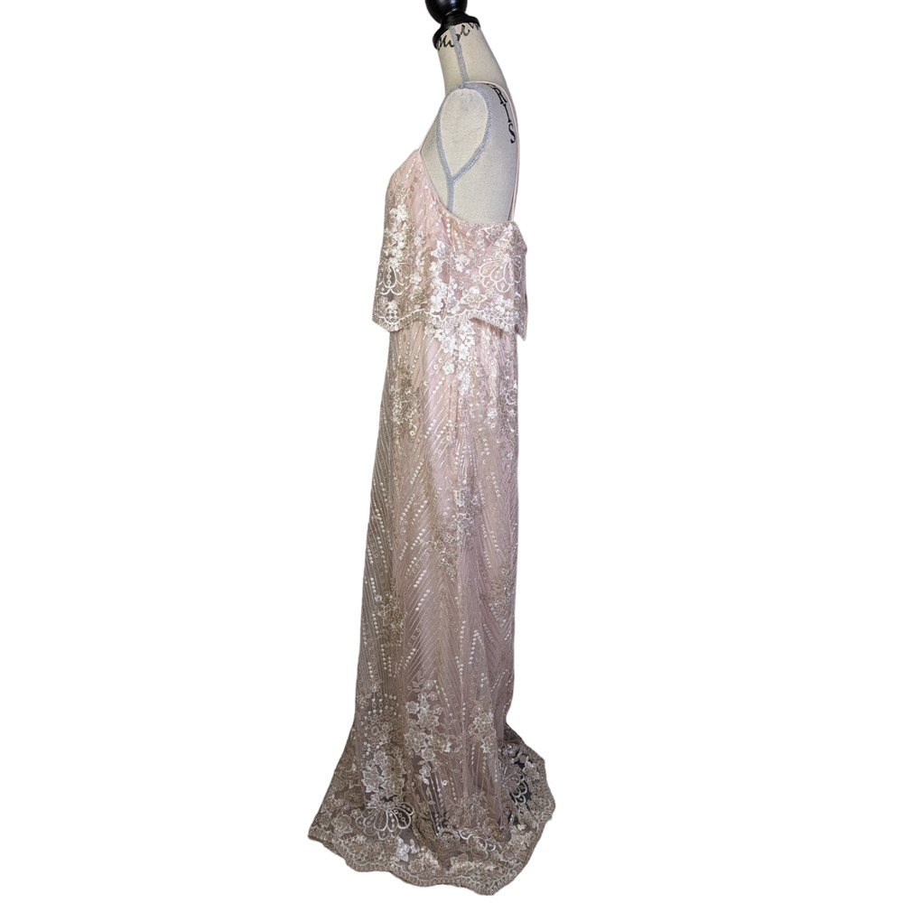 Anthropologie x BHLDN Adrianna Papell Arden Formal Dress Pink Size 14 - Picture 6 of 16